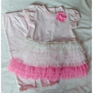 Dress 18 month girl Little Me with leggings pink ruffle baby toddler infant wear